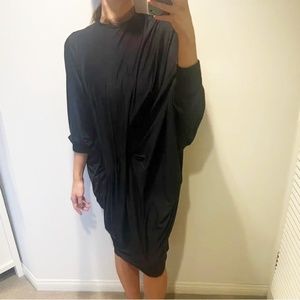 Lanvin Hiver 2009 gathered silk and wool dress